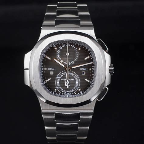 patek philippe nautilus travel time 5990/1422g emerald 18k white gold|patek 5990 movements.